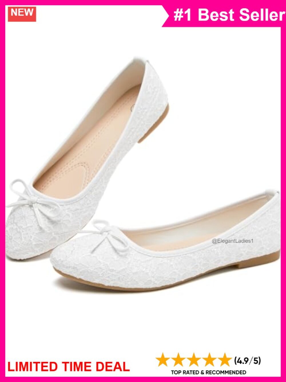 Pointed Toe Ballet Flats Breathable Mesh Foldable Comfortable